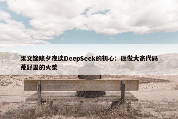 梁文锋除夕夜谈DeepSeek的初心：愿做大家代码荒野里的火柴