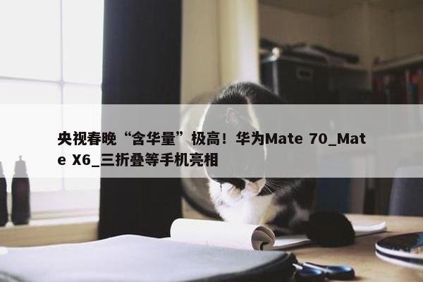 央视春晚“含华量”极高！华为Mate 70_Mate X6_三折叠等手机亮相