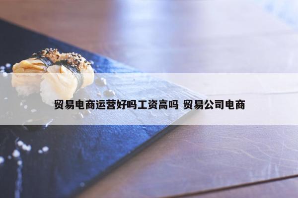 贸易电商运营好吗工资高吗 贸易公司电商