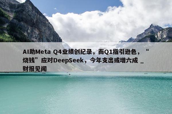 AI助Meta Q4业绩创纪录，而Q1指引逊色，“烧钱”应对DeepSeek，今年支出或增六成 _ 财报见闻