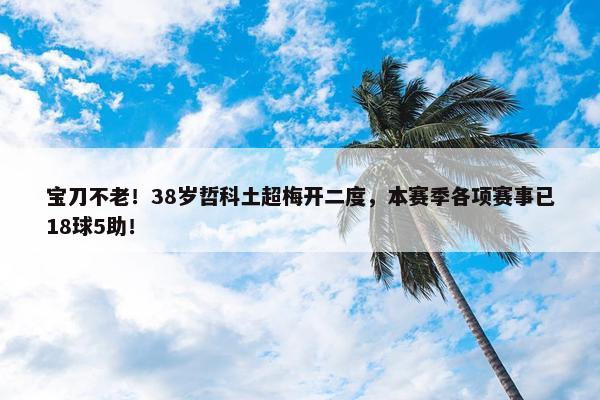 宝刀不老！38岁哲科土超梅开二度，本赛季各项赛事已18球5助！