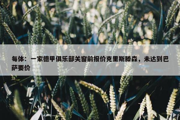 每体：一家德甲俱乐部关窗前报价克里斯滕森，未达到巴萨要价