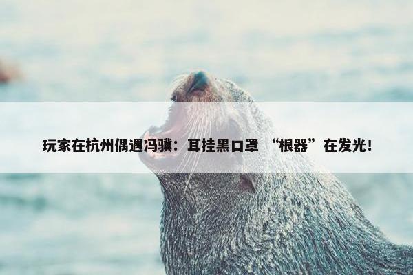 玩家在杭州偶遇冯骥：耳挂黑口罩 “根器”在发光！