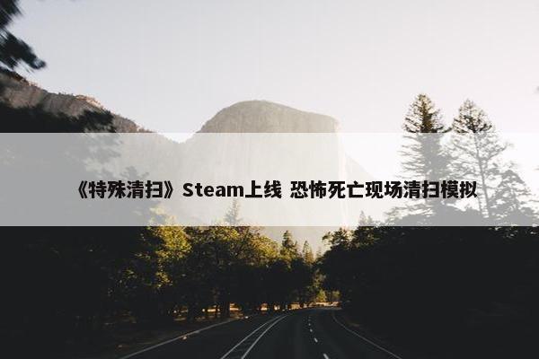 《特殊清扫》Steam上线 恐怖死亡现场清扫模拟