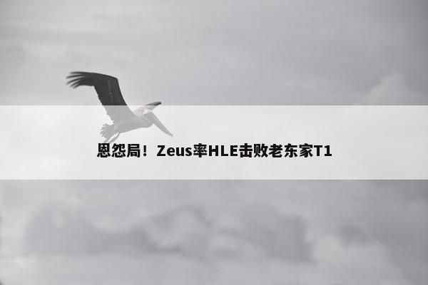 恩怨局！Zeus率HLE击败老东家T1