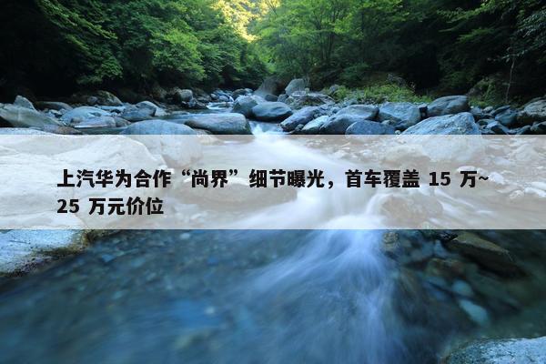 上汽华为合作“尚界”细节曝光，首车覆盖 15 万~25 万元价位