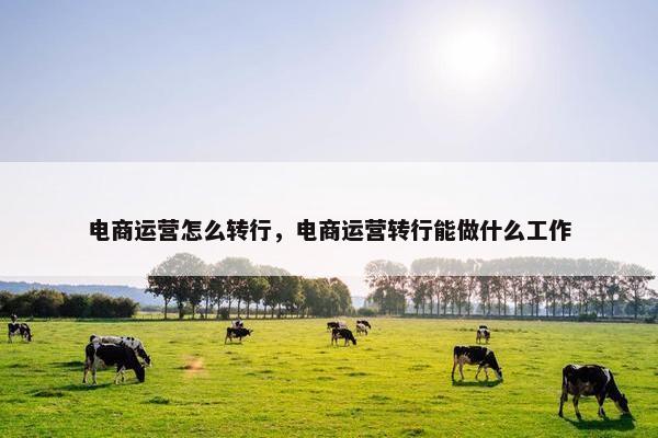 电商运营怎么转行，电商运营转行能做什么工作