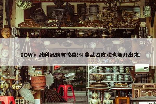 《OW》战利品箱有惊喜!付费武器皮肤也能开出来!