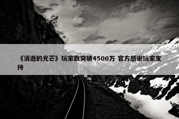 《消逝的光芒》玩家数突破4500万 官方感谢玩家支持