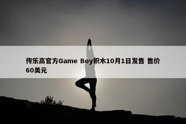 传乐高官方Game Boy积木10月1日发售 售价60美元