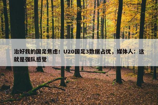 治好我的国足焦虑！U20国足3数据占优，媒体人：这就是强队感觉