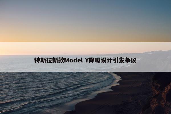 特斯拉新款Model Y降噪设计引发争议