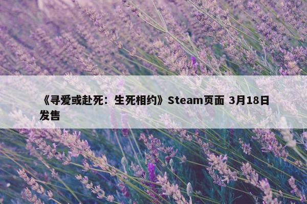 《寻爱或赴死：生死相约》Steam页面 3月18日发售