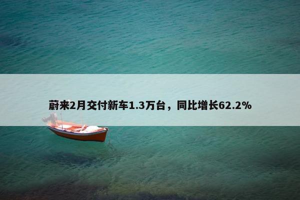 蔚来2月交付新车1.3万台，同比增长62.2%