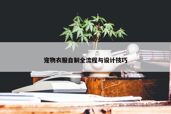 宠物衣服自制全流程与设计技巧