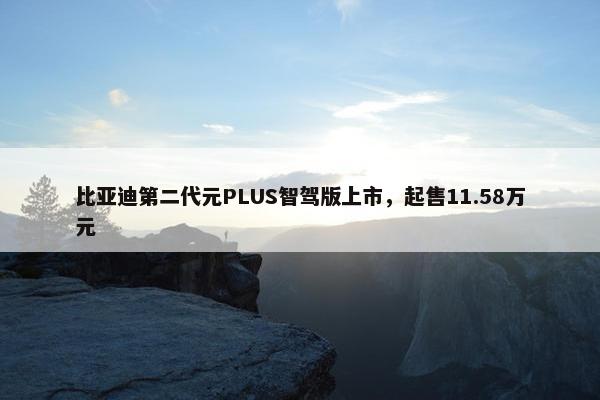 比亚迪第二代元PLUS智驾版上市，起售11.58万元