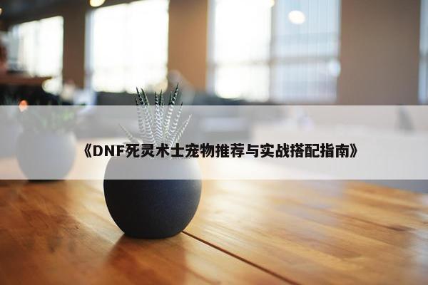 《DNF死灵术士宠物推荐与实战搭配指南》