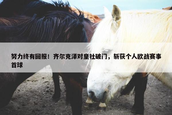 努力终有回报！齐尔克泽对皇社破门，斩获个人欧战赛事首球