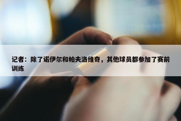 记者：除了诺伊尔和帕夫洛维奇，其他球员都参加了赛前训练