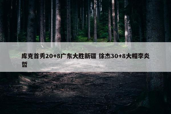 库克首秀20+8广东大胜新疆 徐杰30+8大帽李炎哲